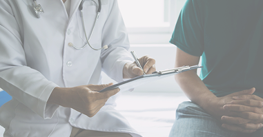 Doctor signing